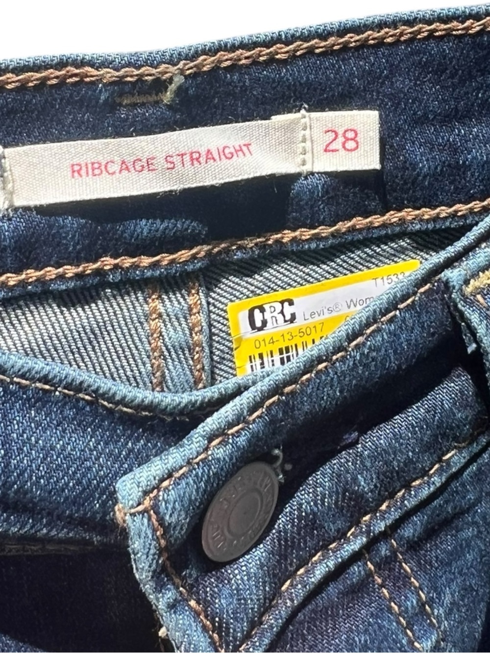 🌻Levi's Ribcage High Waist Straight Leg Jeans  Super Hi-Rise Full Length sz. 28 - Picture 8 of 11